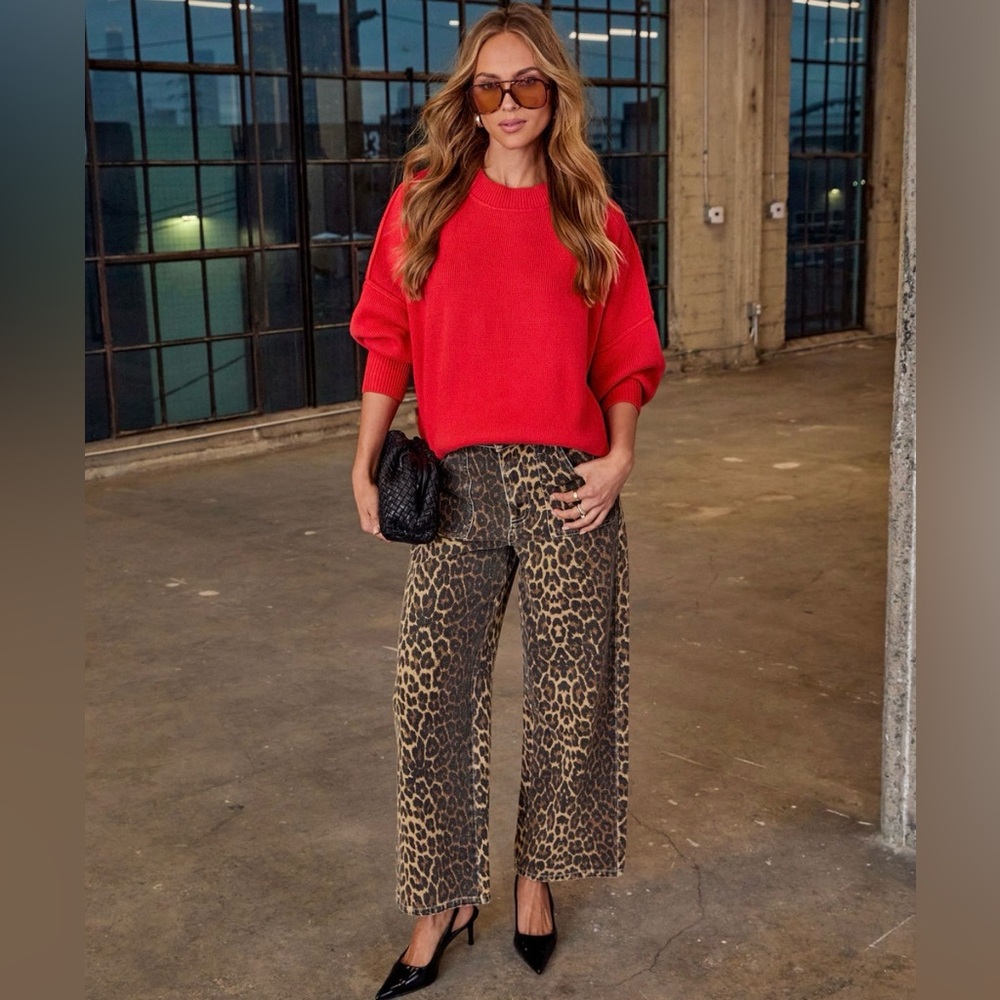 Vici Moment in Time Leopard Print Pants
